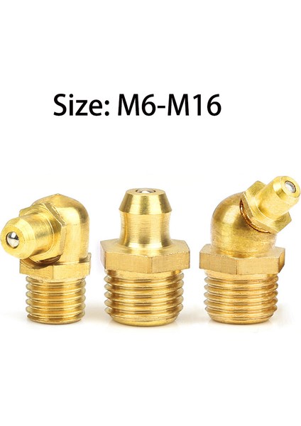 180 Derece Tarzı M6X1 X10 Adet Pirinç Hidrolik Yağ Pompası Aksesuarı Için Dereceli Yağ Pompası Fitiği Yağ Pompası Fitiği - (Yurt Dışından) fiyatları
