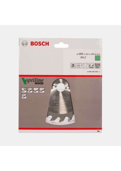 Optiline Daire Testere Bıçağı 160X16 mm 24 Diş