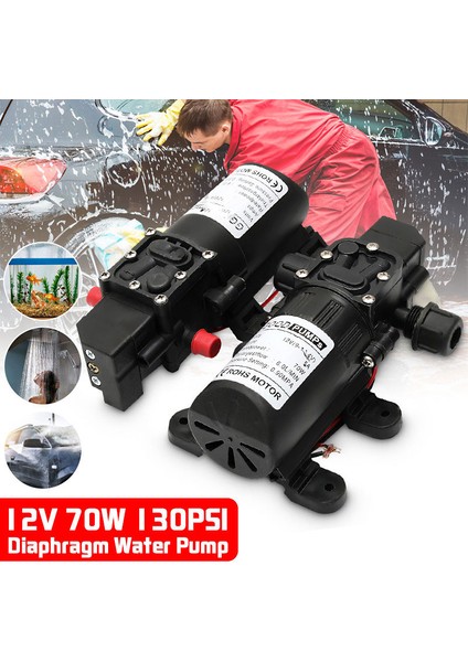 Vida Dişi Dc 12V 6l Dakika Yüksek Basınçlı Diyafram Su Pompası Mikro Elektrikli Su Pompası Kendi Kendine Emişli Pompalar Otomatik Anahtar Araba Yıkama (Yurt Dışından)