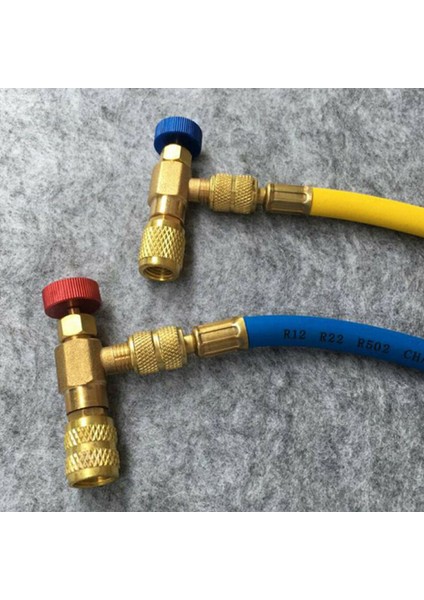 Rd Stili R410A R Sıvı Güvenlik Vanası Hortum R22 Bakır Adaptör Kırmızı Mavi Renkli 1 Adet Buzdolabı Şarjı Klima Adaptörü (Yurt Dışından)