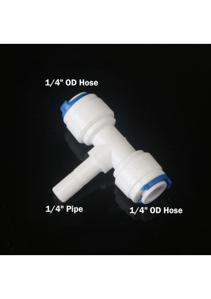 NO.7144 Tarzı Ters Ozmoz Hortum Bağlantı Hızlı Bağlantı Dik Düz Tee Ro Su Akvaryum Plastik Birleşme Boru Bağlantısı (Yurt Dışından)