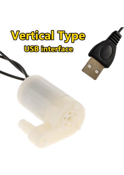 Usb-Dikey Tip USB 5V Düşük Voltajlı Küçük Su Pompası Mikro Mini Daldırma Pompası Ultra Sessiz USB Hidroponik Sebze Yetiştiriciliği Sanat Çeşmesi (Yurt Dışından)