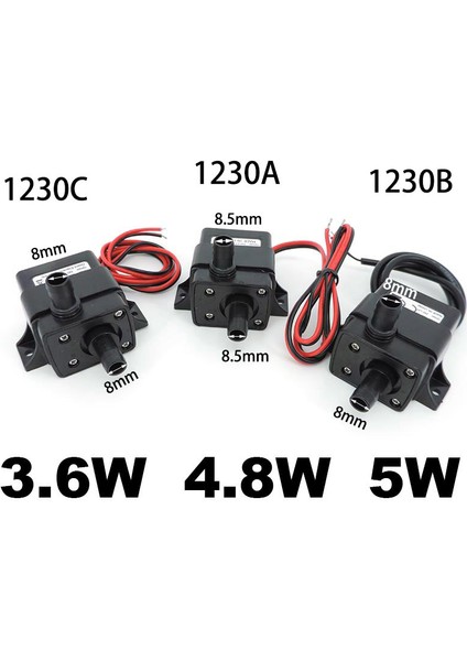 4,8W Dc 12V Mini Su Pompası Çeşme Akvaryum Pompaları 3.6W 4.8W 5W 240LH Su Geçirmez 8mm Güçsüz Fırçasız Mikro Membran Daldırma C1 (Yurt Dışından) modelleri