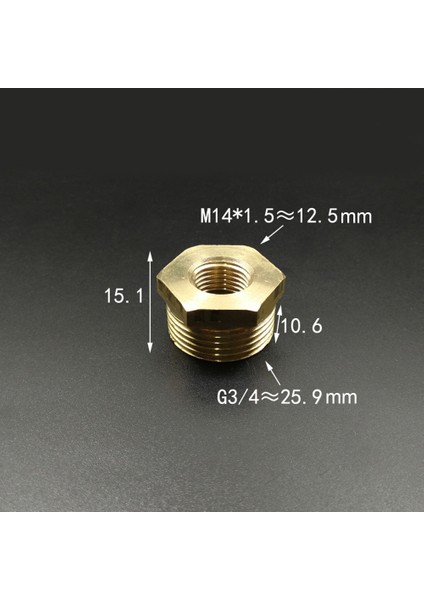 M20X1,5 Ila G3L4 Stili Dişi Erkek Konu Bağlantı Adaptörü Dönüştürücü Redüktör Kuplaj Adaptörü (Yurt Dışından)