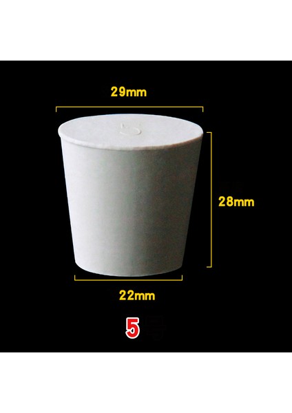 Tip-5 Tarzı 1 Parça Beyaz Katı Kauçuk Tıpa Itme Mühür Tapası Laboratuvar Kauçuk Tıpa Boru Tank Şişe Konik Delik Fiş Çeşitli Boyutlar (Yurt Dışından)