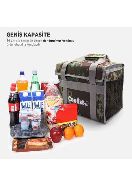Coolist CL36C Bez Buzluk Termal Çanta Kamuflaj