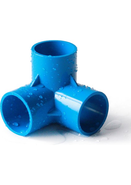 Mavi Stil 25MM Pvc 3 Yollu Dikme Metrik Yapışkan Kaynak Basınç Boru Bağlantısı Akvaryum Havuz Bahçe Kendin Yap Için (Yurt Dışından)