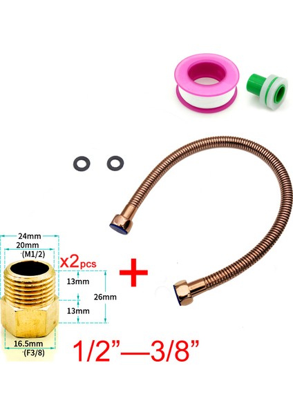 3l8 Tarzı 100CM 50CM Altın Renkli Paslanmaz Çelik Boru Bağlantılı Altın Sıhhi Tesisat Hortumu Açı Valfi Bağlantısı (Yurt Dışından)