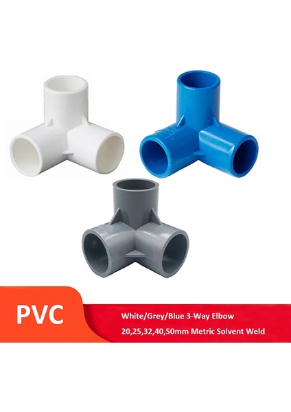 Mavi Stil 25MM Pvc 3 Yollu Dikme Metrik Yapışkan Kaynak Basınç Boru Bağlantısı Akvaryum Havuz Bahçe Kendin Yap Için (Yurt Dışından) modelleri