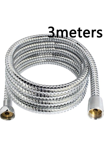 3 Metre Tarzı Dış Çap 14XİÇ Çap 6mm 3 Metre Duş Hortumu Ekstra Uzun Paslanmaz Çelik Boru Hortumlar Od 14XID 6mm El Duş Başlığı Hortumu Pirinç Iç ve Somun ile (Yurt Dışından)
