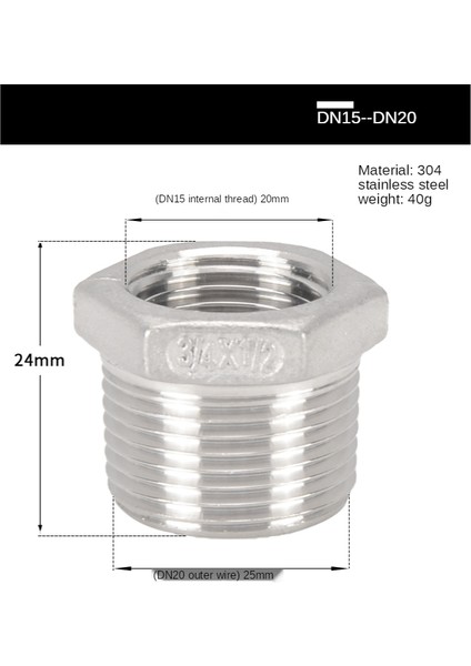 DN8-DN15 Stili Npt Erkek Dişi Iplik Paslanmaz Çelik Redüktör Manşon Boru Bağlantı Parçası (Yurt Dışından) fırsatları