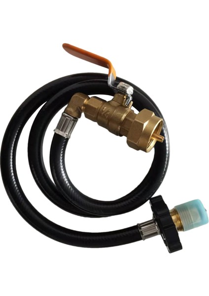 Siyah Stil 1 Lb Gaz Tüpü Için Propan Dolum Adaptörü Hortumu On/off Kontrol Valfi Ile 35.5 Inç Uzunlukta Propan Uzatma Hortumu - Propan Tank Adaptörü (Yurt Dışından)
