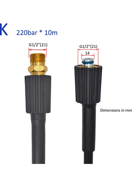Lavanta Tarzı 10 Metre Karcher K2-K5 Araba Yıkama Yüksek Basınçlı Hortum Uzatma Hortumu Boru - Özelleştirilebilir Uzunluk (Yurt Dışından)