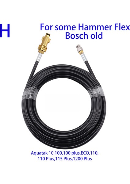 Bosch Eski Tarzı Için 10 Milyon 2~40M Kanalizasyon Drenaj Su Temizleme Hortumu Çıkarılabilir Nozul ve Opsiyonel Adaptör ile Karcher Bosch Yüksek Basınçlı Jet Yıkayıcı Için (Yurt Dışından)