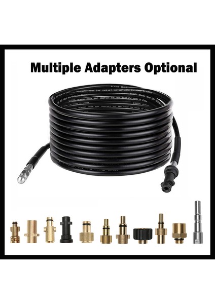 Bosch Eski Tarzı Için 10 Milyon 2~40M Kanalizasyon Drenaj Su Temizleme Hortumu Çıkarılabilir Nozul ve Opsiyonel Adaptör ile Karcher Bosch Yüksek Basınçlı Jet Yıkayıcı Için (Yurt Dışından) fiyatları