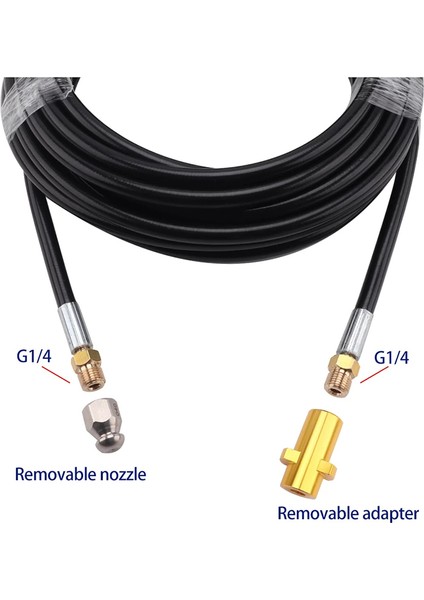 Bosch Eski Tarzı Için 10 Milyon 2~40M Kanalizasyon Drenaj Su Temizleme Hortumu Çıkarılabilir Nozul ve Opsiyonel Adaptör ile Karcher Bosch Yüksek Basınçlı Jet Yıkayıcı Için (Yurt Dışından) fırsatları