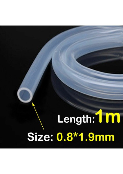 0,8x1,9 mm Stili 100CM Dia Silikon Boru, Güvenli Gıda Sınıfı Şeffaf Esnek Yumuşak Kauçuk Şeffaf Hortum Boru Su Hava Borusu, 1 Metre (Yurt Dışından)