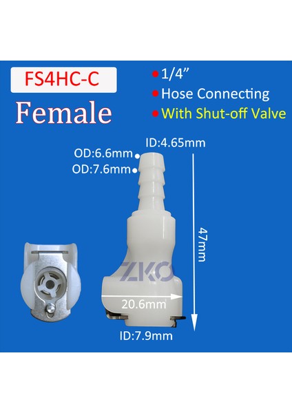 FS4HC-C Stili Hızlı Bağlantı Erkek Takı Dişi Bağlantı Gövde Panel Montaj Hortum Bağlantı Nipple Kapatma Valfi Hızlı Ayırma Konnektörü M Serisi (Yurt Dışından)