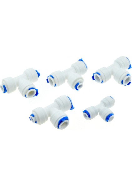 I Shape 6.35-6.35MM Stili Ters Osmoz Hızlı Bağlantı Hortum Bağlantı Tee Y Bağlantı Parçası 2 Yönlü Eşit Dirsek Düz Ro Su Plastik Fitting (Yurt Dışından)