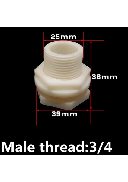 Malethread DN20 Stili Abs Bsp Erkek Dişi Iplik Su Tankı Bağlantı Parçaları Plastik Fitting Balık Tankı Akvaryum Kendin Yap Su Kulesi Bağlantı Elemanı (Yurt Dışından)