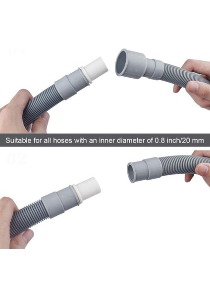 2 M Tarzı 200CM 2m Yıkama Makinesi Bulaşık Makinesi Oluklu Tahliye Hortumu Uzun Esnek Uzatma Atık Boru Kiti Bağlantı Klipsi ile Banyo Için (Yurt Dışından) fiyatları