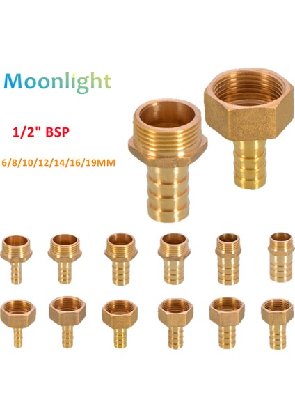 1L2BSP 16MM Diken F Stili Brae Uyumlu mm Hortum Bağlantı Nipelı Bsp Erkek Konnektör Birleştirici Bakır Adaptör (Yurt Dışından) indirimleri
