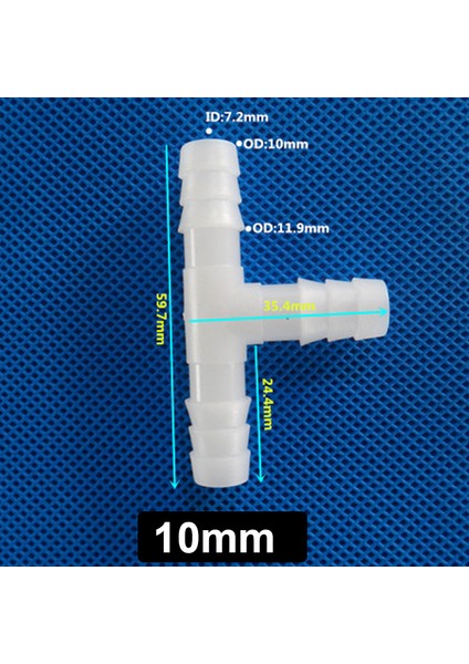 10MM (3 Adet) Stili T-Tipi Tee Pp Plastik Hortum Bağlayıcı Toksik Olmayan Kokusuz Gıda Sınıfı Çap ~25MM Y-Tipi L-Tipi Düz Bağlantı 2~5 Adet (Yurt Dışından)