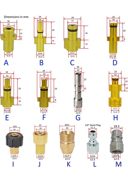 No.1 Stili Karcher ve Nilfisk Için Yüksek Basınçlı Su Tabancası Bağlantı Adaptörü Köpük Tabancası Aksesuarı (Yurt Dışından) modelleri