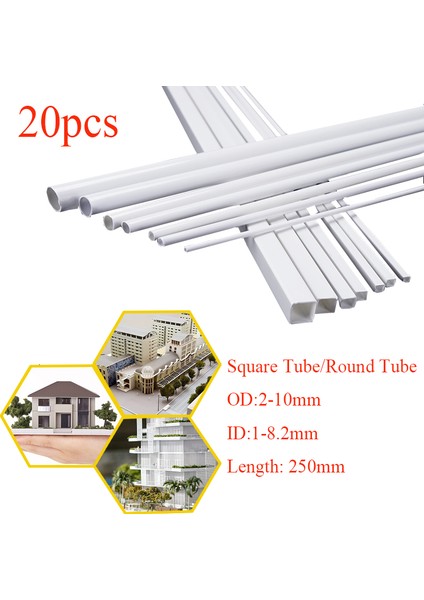 Yuvarlak Boru Stili 8x6,5 mm Abs Yuvarlak Boru Kare Boru Plastik Boş Boru Çapı Dıy El Yapımı Kum Masası Malzeme Model Inşaat - Türkiye E-Ticaret Başlığı (Yurt Dışından)