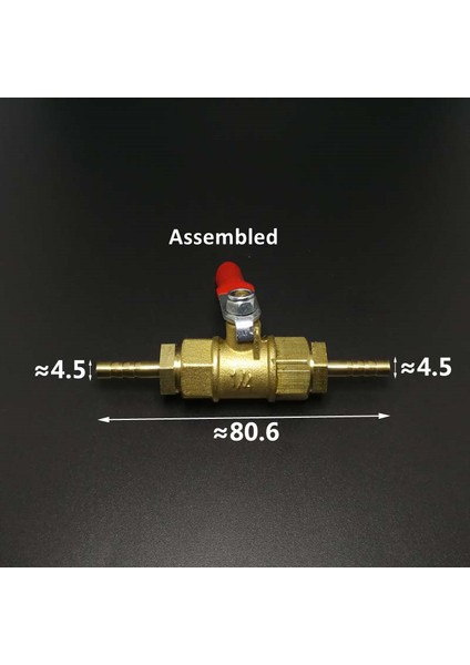 Od 25MM Tarzı Kırmızı Sap Vana mm Hortum Bağlantılı Inline Pirinç Su Yağ Hava Gaz Yakıt Hattı Top Vana Boru Bağlantı Parçaları (Yurt Dışından) modelleri