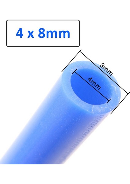 4X8MM Tarzı Evrensel Mavi Silikon Vakum Tüp Hortum 2MM~25MM Esnek Gıda Sınıfı Silikon Boru Araba Yarış Hattı Tüpü (Yurt Dışından)