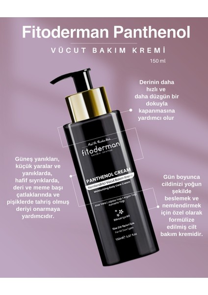 Yoğun Nemlendirici, Yara, Yanık, Çatlak ve Pişik Onarıcı Panthenol Vücut Bakım Kremi
