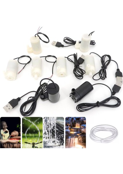 USB Dikey Yok USB 5V Düşük Voltajlı Küçük Su Pompası Mikro Mini Daldırma Çeşme Pompası Ultra Sessiz Hidroponik Sebze Yetiştirme El Sanatları Için (Yurt Dışından) fiyatları