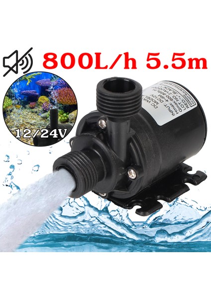 12V 5m 800LH Su Pompası Mini Fırçasız Motor Daldırma Su Pompası DC12V 24V Bahçe Taşınabilir 5.5m Soğutma Sistemi Çeşmeler Isıtıcı Için (Yurt Dışından) fiyatları
