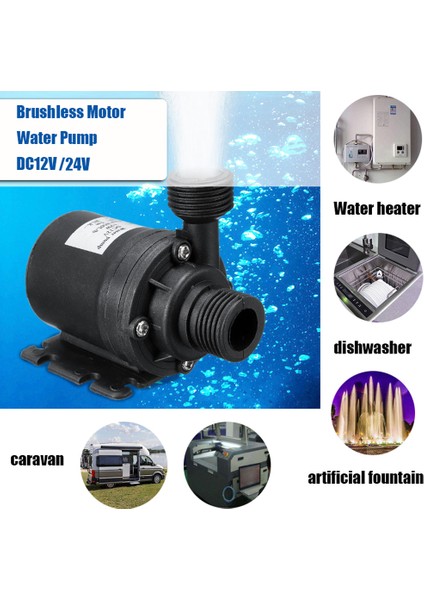 12V 5m 800LH Su Pompası Mini Fırçasız Motor Daldırma Su Pompası DC12V 24V Bahçe Taşınabilir 5.5m Soğutma Sistemi Çeşmeler Isıtıcı Için (Yurt Dışından) modelleri