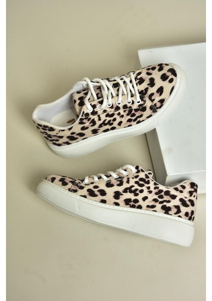P602045004 Bej Kumaş Kadın Spor Ayakkabı Sneakers fırsatları