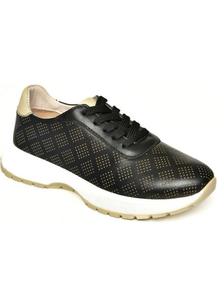 U555025603 Siyah Kadın Spor Ayakkabı Sneakers
