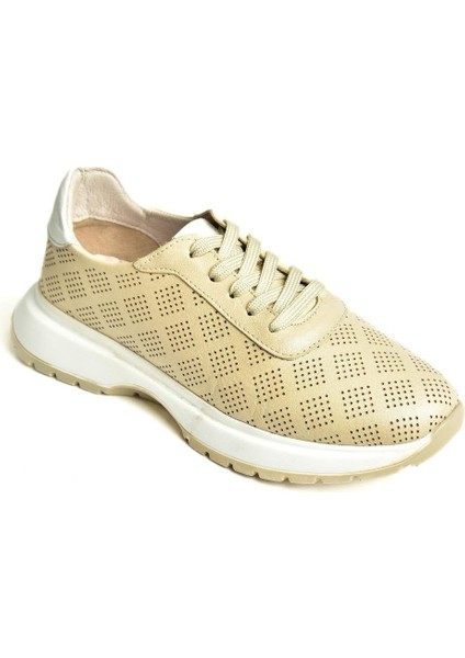 U555025603 Bej Kadın Spor Ayakkabı Sneakers