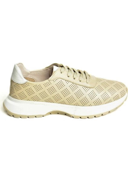U555025603 Bej Kadın Spor Ayakkabı Sneakers