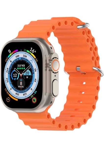 SorfPaneL Apple Watch Ultra Uyumlu 49MM Ocean Silikon Kordon