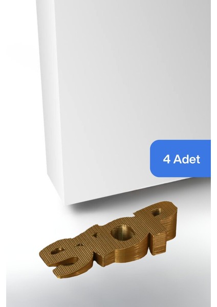 Kapı Stoperi Altın Renk Dekoratif Kapı Tutucu Durdurucu 4 Adet Model 4