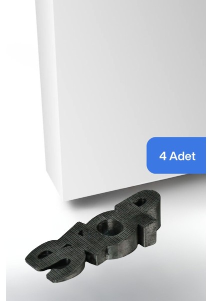 Kapı Stoperi Gümüş Eskitme Renk Dekoratif Kapı Tutucu Durdurucu 4 Adet Model 4