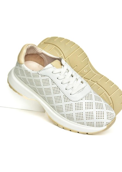 U555025603 Beyaz Kadın Spor Ayakkabı Sneakers