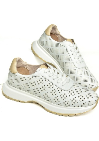 U555025603 Beyaz Kadın Spor Ayakkabı Sneakers