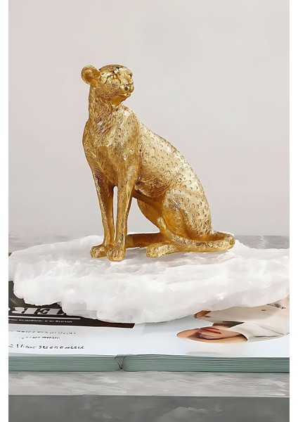 Gold Heykel Dekoratif Süs Eşyası Dekoratif Masa Süsü Salon Aksesuarları Model 33