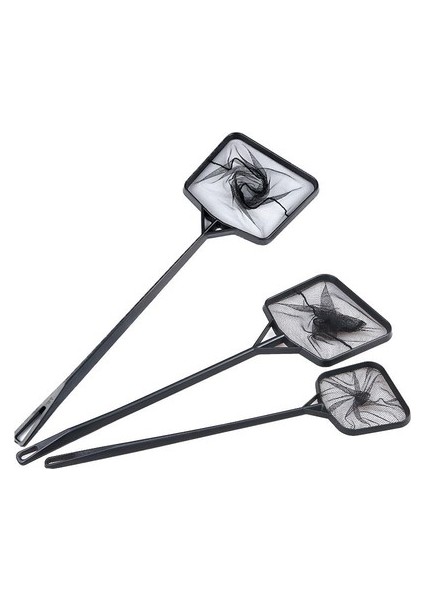 Siyah Stil M UZUNLUK--41CM MX12CM Taşınabilir Uzun Sap Kare Akvaryum Balık Tankı Balık Tutma Ağı Land Neti Küçük Boyut - Avcılık Için (Yurt Dışından)