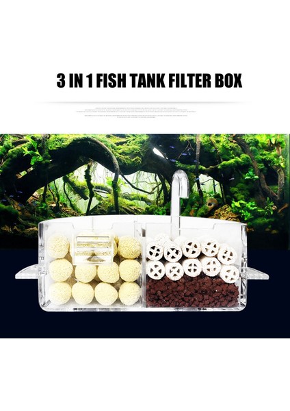 S Tarzı Akvaryum Harici Filtre Kutusu Akrilik Harici Asılı Su Arıtıcısı Yuvarlak Balık Tankı Aksesuarları Evcil Hayvan Malzemeleri (Yurt Dışından) indirimleri
