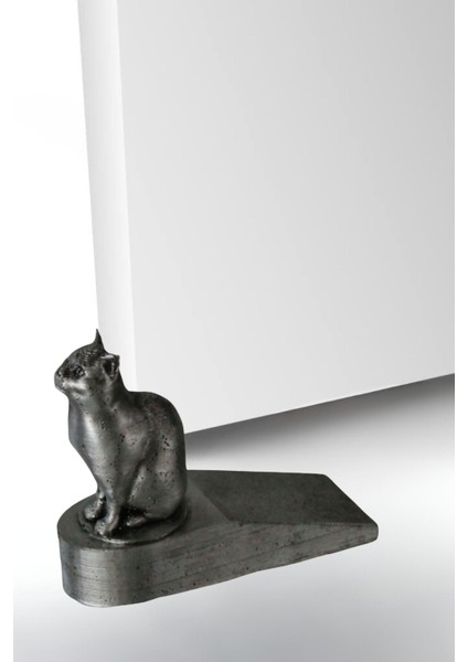 Kapı Stoperi Gümüş Eskitme Renk Dekoratif Kapı Tutucu Durdurucu Model 2