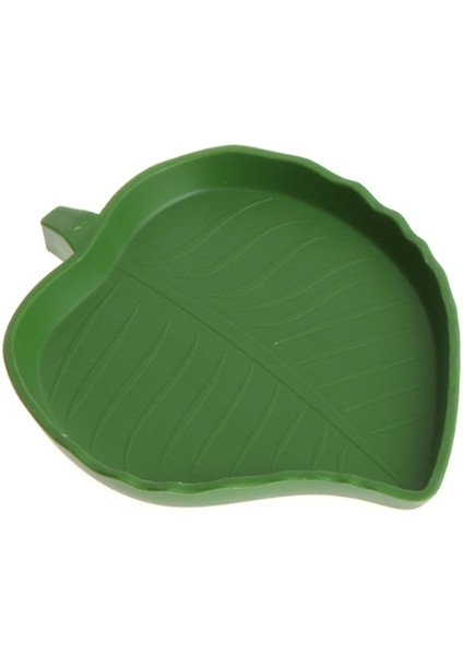S Tarzı 1 Adet Yeni Plastik Sürüngen Evcil Hayvan Su Yiyecek Kasesi Kertenkele Yem Solucan Deri Yeşil Yaprak Şekil 2 Boyutlu Kaplumbağa Su Ürünleri (Yurt Dışından)