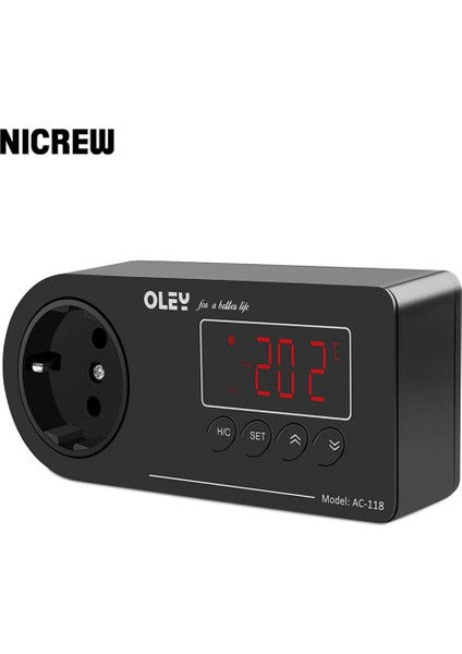 AC-118 Eu Fiş Tipi Nıcrew Dijital LED Isıtma ve Soğutma Sıcaklık Kontrol Cihazı Termostatı Akvaryum Sürüngenler Aksesuarları Pet Malzemeleri Için, 220V (Yurt Dışından) fiyatları